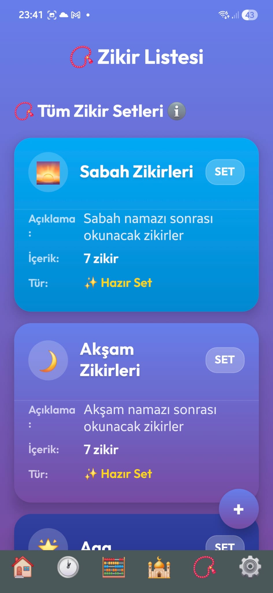 Zikir setleri